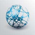 Globe with orbits, vector illustration Royalty Free Stock Photo