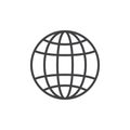 Globe outline icon