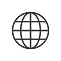 Globe outline vector icon Royalty Free Stock Photo