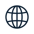 Globe, planet icon, sign. Internet, global sphere