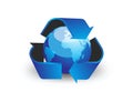 Globe with recycle arrow symbo Royalty Free Stock Photo