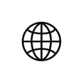 Globe related outline icons. Web apps. Thin line vector icons for website design and development, app development Royalty Free Stock Photo