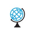 Globe school icon design template vector isolated