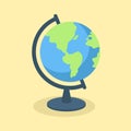 Globe School Supplies Travel Map Vector