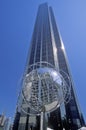 Globe Sculpture in front of Trump International Hotel and Tower on 59th Street, New York City, NY Royalty Free Stock Photo