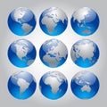 Globe Set Royalty Free Stock Photo