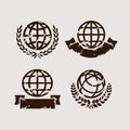 Globe set. Vector Royalty Free Stock Photo