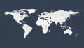 Globe similar worldmap icon. Big size physical world map illustration. World map, isolated on white background. Plain color on