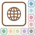 Globe simple icons