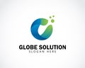 globe solution logo creative circle world earth tech color modern Royalty Free Stock Photo