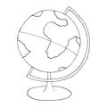 Globe sphere line sketch