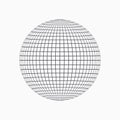 Globe sphere line wireframe vector icon. World earth globe line grid illustration Royalty Free Stock Photo