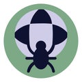 Globe with spider, icon Royalty Free Stock Photo