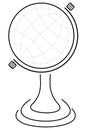 Globe stand - black outline