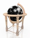 Globe stand with starry sky Royalty Free Stock Photo