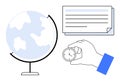 Globe, Stopwatch, and Document Representing Global Time Management and Planning Royalty Free Stock Photo