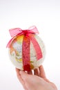 Globe tied with ribbon Royalty Free Stock Photo