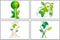 Globe tree set collection logos