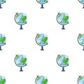 Globe of various languages icon in cartoon style on white background. Interpreter and translator symbol stock