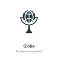 Globe vector icon on white background. Flat vector globe icon symbol sign from modern furniture collection for mobile concept and Royalty Free Stock Photo