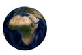 Globe view Africa Royalty Free Stock Photo