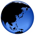 Globe view - Far East Asia