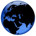 Globe view - Middle East