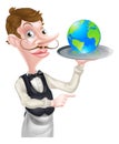 Globe Waiter Pointing