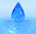 Globe water drop Royalty Free Stock Photo