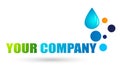 Globe Water drop logo concept of water drop with world save earth wellness symbol icon nature drops elements vector design