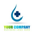 Globe Water drop medical logo concept of water drop with world save earth wellness symbol icon hand drops elements vector design Royalty Free Stock Photo