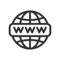 Globe and web site icon. Online world www vector illustration Royalty Free Stock Photo