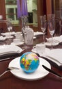 Globe in white dish