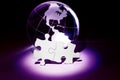 Globe and White Puzzle Royalty Free Stock Photo