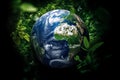 A globe with the word earth on it AI generation