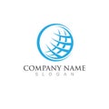 Globe world circle logo and symbol vector Royalty Free Stock Photo