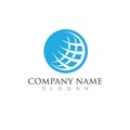 Globe world circle logo and symbol vector Royalty Free Stock Photo