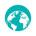 Globe world eart map symbol