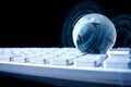 cloud storage digital technology internet network background, sytem hologram link working, web of internet of things Royalty Free Stock Photo