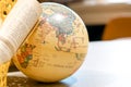 Globe world map, explore destination travel concept Royalty Free Stock Photo