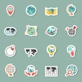 Globe and world map icons Royalty Free Stock Photo