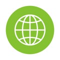 Globe world vector icon Royalty Free Stock Photo