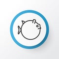 Globefish Icon Symbol. Premium Quality Isolated Butterflyfish Element In Trendy Style.