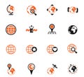 Globes icon set