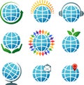 Globes icons Royalty Free Stock Photo