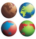 Globes vector