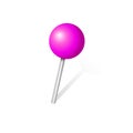 Globular push pin icon