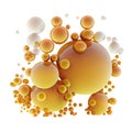 globules of fat cells on Isolated Transparent png background. Generative ai Royalty Free Stock Photo