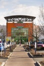 Globus hypermarket company logo in front of store on February 25, 2017 in Prague, Czech republic Royalty Free Stock Photo