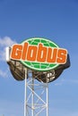 Globus hypermarket company logo in front of store on February 25, 2017 in Prague, Czech republic Royalty Free Stock Photo